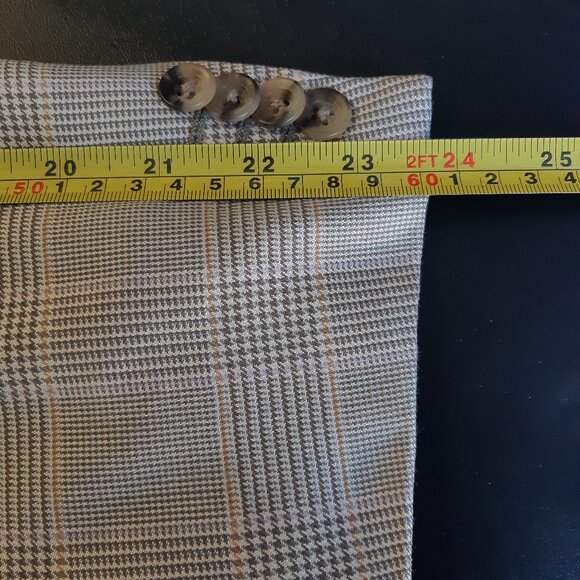 ARNOLD BRANT SZ 40R Plaid Men's Sport Jacket Beige - Picture 13 of 14